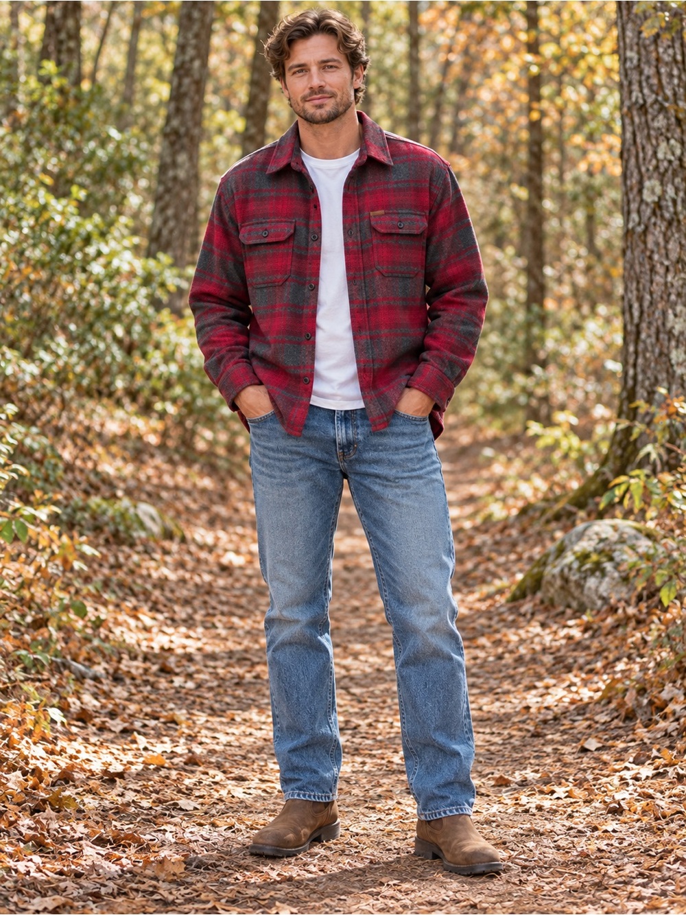 Orvis Classic Collection Plaid Flannel Shirt Men's Red & Gray XL